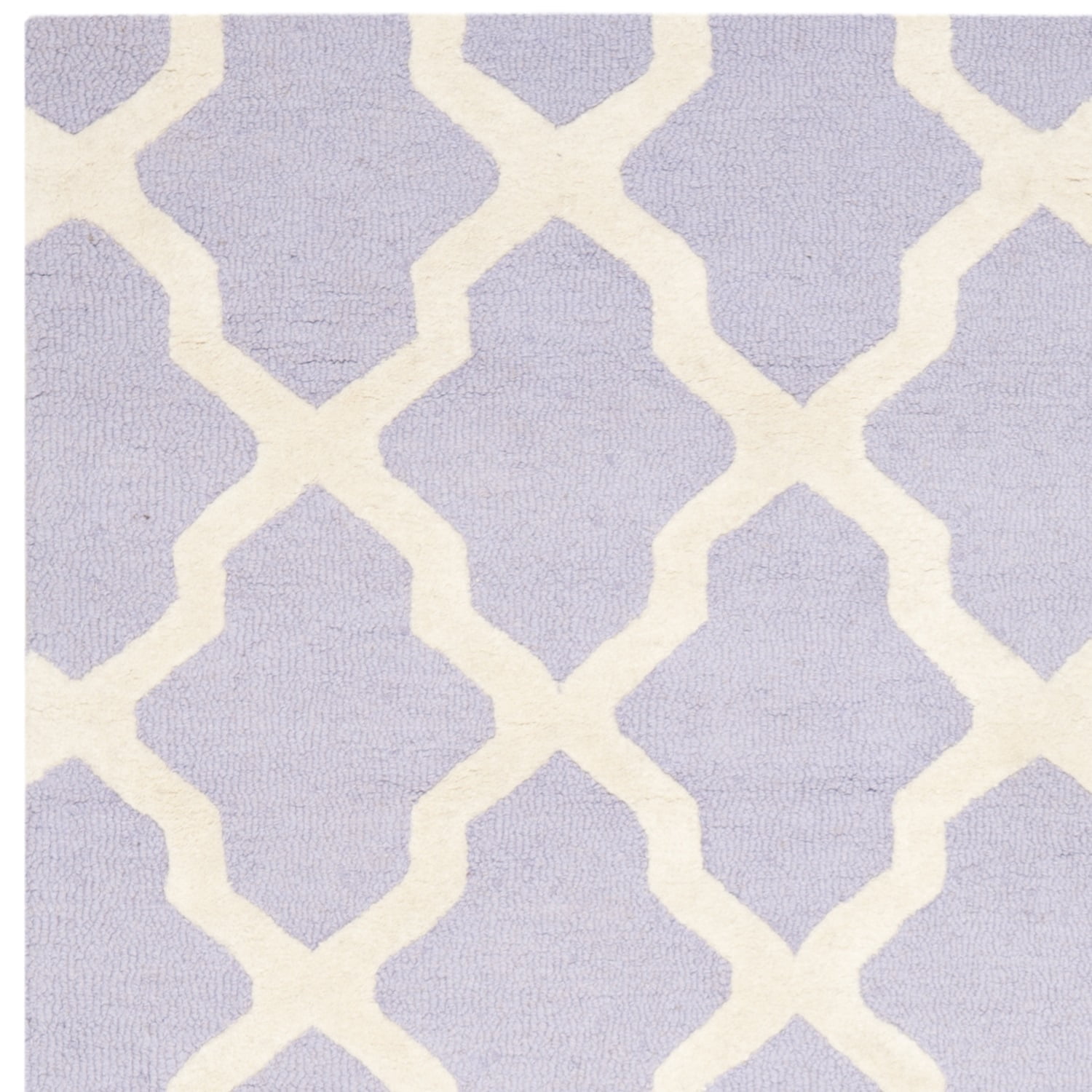 SAFAVIEH Cambridge Liam Geometric Wool Area Rug, Lavender/Ivory, 3' x 5'