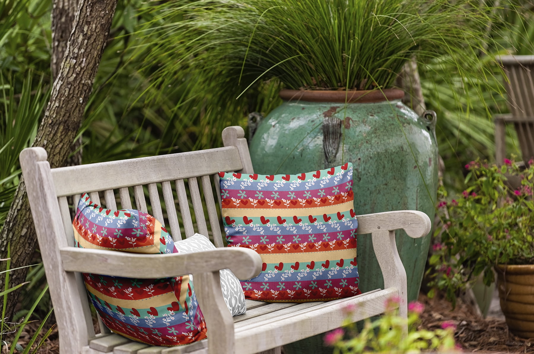 20" x 20" Simply Daisy Love Garden Polyester Indoor/Outdoor Pillow, Corn Stalk Qty 1