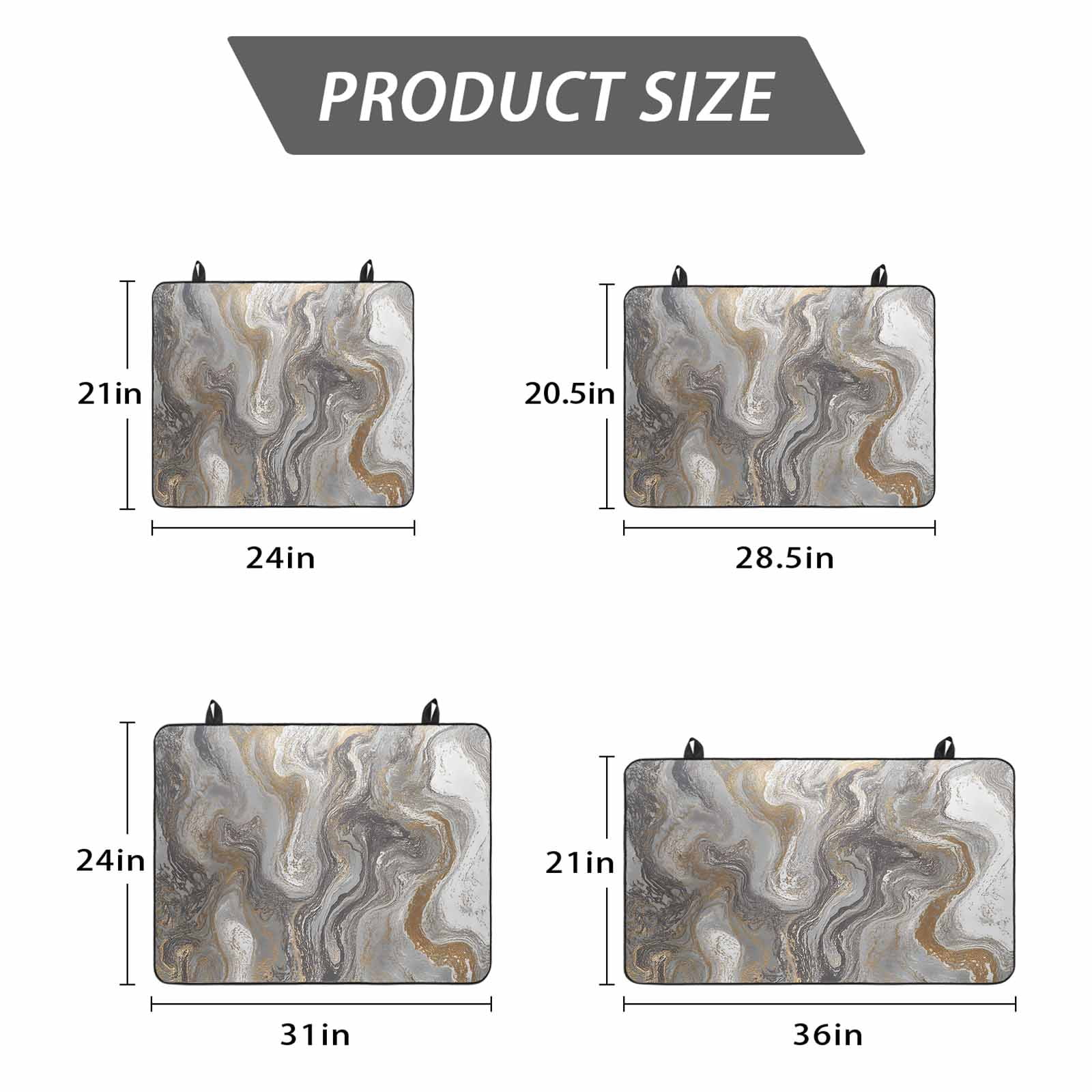Gray Marble Stove Top Cover for Electric Stove, Heat-proof & Non Slip Glass Top Stove Cover Protector, Farmhouse Vintage Abstract Ombre Texture Kitchen Flat Cooktop Rubber Mat 31x24 Inches