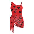 thumbnail image 6 of POLERO Girls' Cute Ladybug & Black Heart One-Piece Swimsuit with Mesh Cover Up - Quick Dry, Adjustable Straps for Beach & Pool Days, 6 of 10