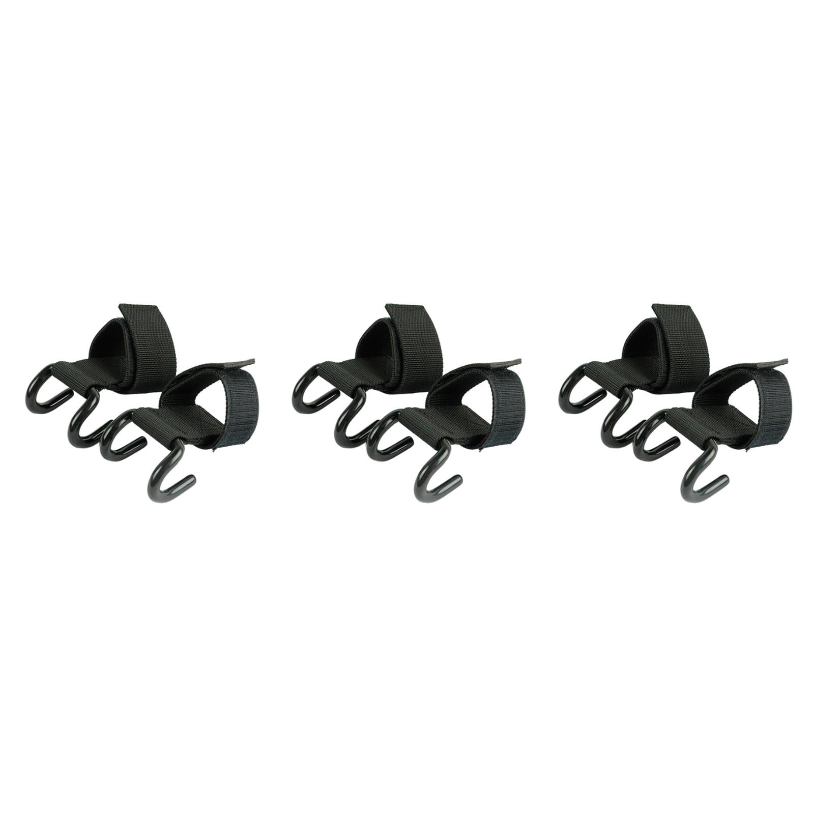 FESTFENDS Lifting Grip Wrist Straps Heavy Duty Adjustable Steel Black 3Pcs