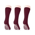 thumbnail image 4 of Personal Touch Top of the Line Mid-Calf Hospital Slipper Socks, for Adults and Designed for medical hospital patients,(Pack of 3 Maroon), 4 of 5