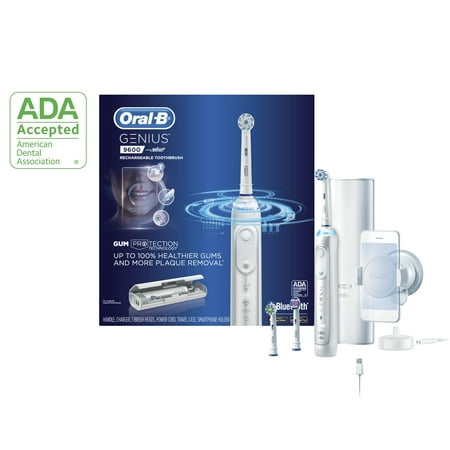 Oral-B 9600 Electric Toothbrush, Rechargeable, White, 3 Refills