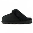 thumbnail image 2 of CLPP'LI Womens Slip on Faux Fur Warm Winter Mules Fluffy Suede Comfy Slippers - Black - 8, 2 of 5