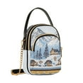 thumbnail image 7 of FORMRS Crossbody Bag for Women Quilted Travel Shoulder Cell Phone Purse with Chain Strap Handbag, Winter Village, 7 of 7