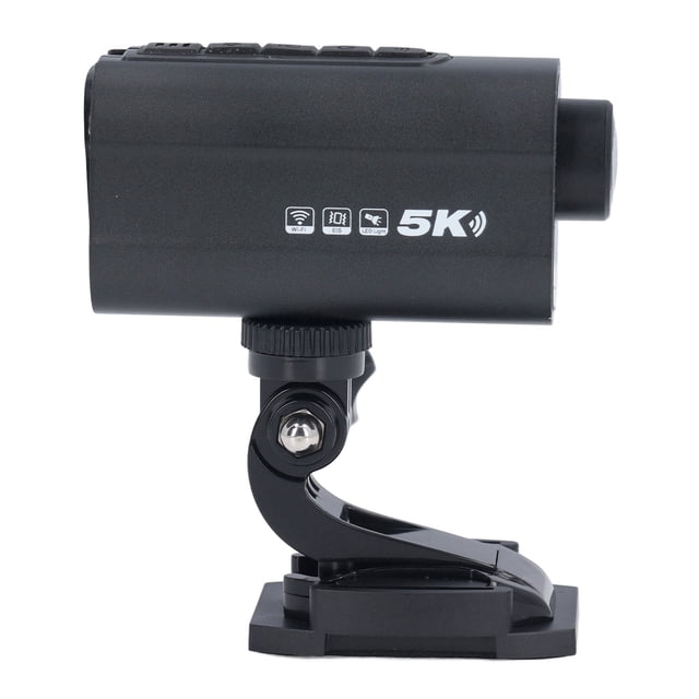 Cámara de Montar en Motocicleta, Cámara de Acción del Casco EIS anti Shake Night Vision 5K Grabando 2.4G Wifi 1000 mAh Con Luz LED para Caminar