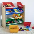 thumbnail image 2 of Tot Tutors Kids' Toy Storage Organizer with 12 Plastic Bins, Natural/Primary (Primary Collection), 2 of 5