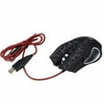 thumbnail image 5 of Crack Pattern Wired Gaming Mouse Mice with 4 Colors LED Backlight, 5 DPI Settings Up to 5500 DPI for Laptop PC Computer Games & Work (Red), 5 of 6