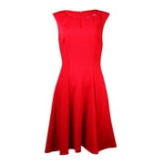 Betsey Johnson Women's Cutout-Neck Scuba Knit Dress (10, Red)