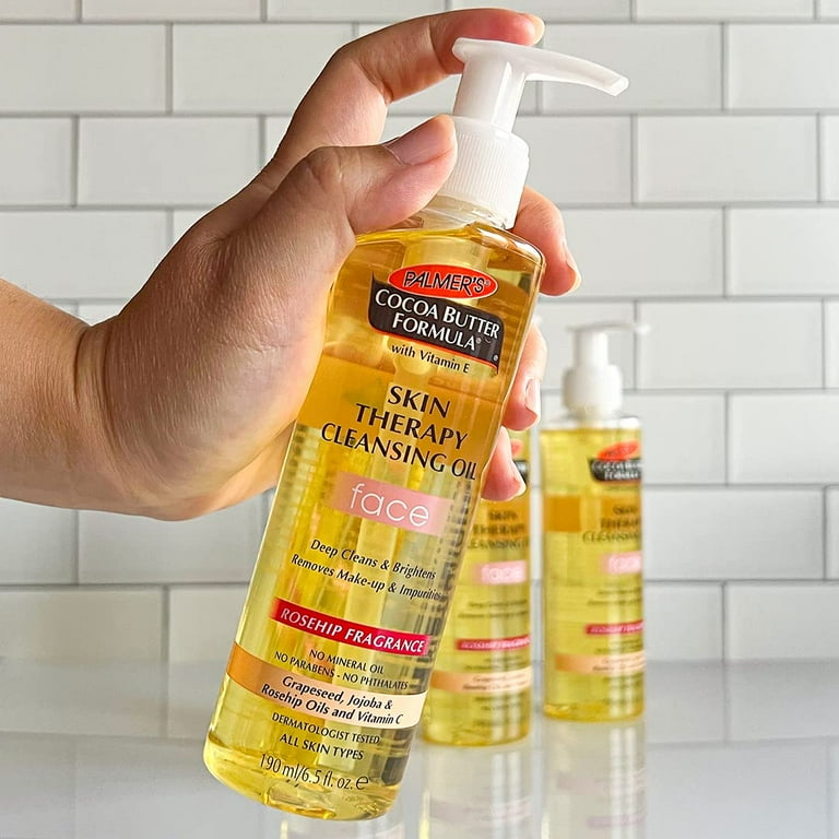 Palmer's Cocoa Butter Formula Skin Therapy Cleansing Oil for Face, Rosehip Fragrance, 6.5 fl. oz.
