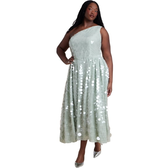 ELOQUII Women's Plus Size Paillette Dress