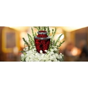 Crimson Rose Urns for Cremation Ashes Large Urn XL or Small Keepsake Urns for Adult Cremation Ashes & Urns for Human Ashes for Home or Burial Cremation Urns