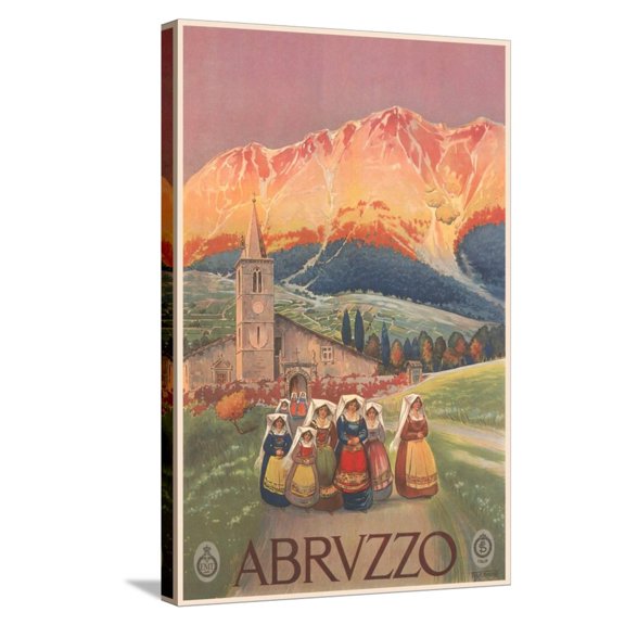 Art.com Travel Poster for Abruzzo Stretched Canvas Print Wall Art, 16" x 24"
