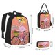 thumbnail image 2 of Fotbe Flamingo Riding a Bicycle Set Escolar 3 en 1 para Niños - Mochila Duradera con Lonchera Aislante y Estuche para Lápices - Mochila Escolar para Niños y Niñas, 2 of 7