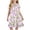 E031-Multicolor, variant on Girls Summer Floral Puff Sleeve Dress Round Neck Ruffled Hem Soft Casual Sleep Home Sundress for 4-15 Years