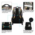 thumbnail image 4 of FORMRS Kids School Backpack Elementary Student Unisex Travel Bookbag with Reflective Stripes, Blue Flowers, 4 of 7