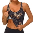 thumbnail image 3 of Pofeuu Butterfly1 Print Sports Bra for Women Sexy Vest Yoga Running Gym Fitness Crop Bras Tops-Medium, 3 of 8