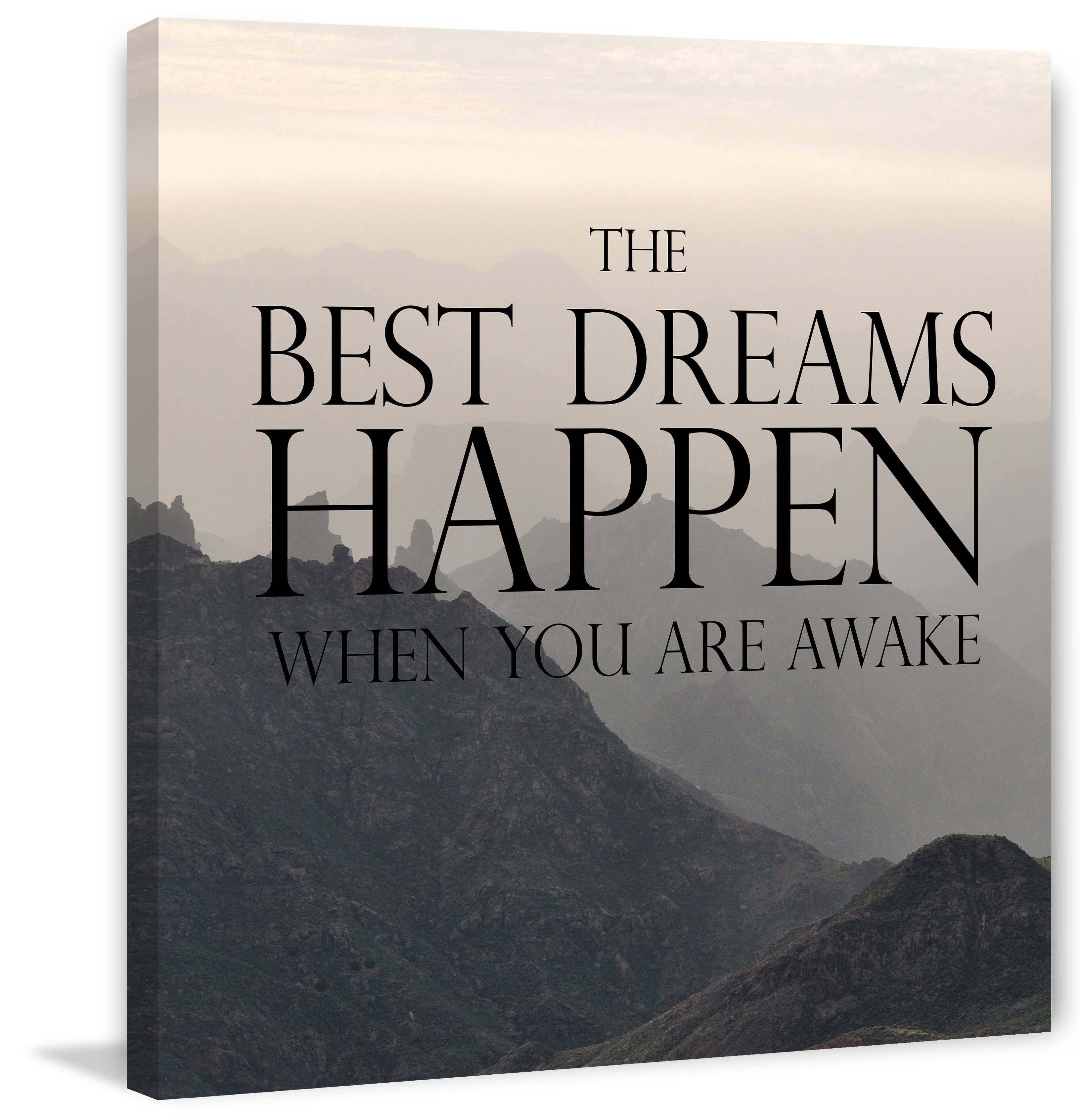 Marmont Hill Best Dreams Happen Canvas Wall Art