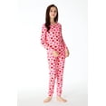 thumbnail image 3 of Beezizac Girls Heart Print Snug Fit Cotton Pajama Set Long Sleeve Valentine's PJS Size 6, 3 of 7