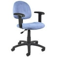thumbnail image 1 of Boss Office Products Perfect Posture Delux Microfiber Task Chair with Adjustable Arms in Blue, 1 of 2