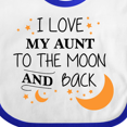 thumbnail image 4 of Inktastic I Love My Aunt to the Moon and Back Boys or Girls Baby Bib, 4 of 4