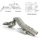 thumbnail image 2 of 45 Degree Corner Hinge 35mm With Damper For Multi-side Door Soft Close Hinges For Angular Folding Cu Cy, 2 of 3