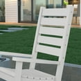 thumbnail image 6 of Emma + Oliver Contemporary Rocking Chair, All-Weather HDPE Indoor/Outdoor Rocker in White, 6 of 11
