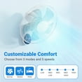 thumbnail image 5 of Wall-Mount Fan with Remote, TaoTronics 16 Inch Wall Fan with 3 Wind Modes, 8 Hour Timer, 90 Degree Oscillating, White, 5 of 9