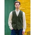 thumbnail image 3 of Mucros Weavers Adult Irish Tweed Vest – Green, Medium, 3 of 7
