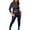 Black, variant on MIUOWANP Two piece Sets for Women Women's Fashion Hooded Long Sleeve Slim Zipper Sports Casual Suit