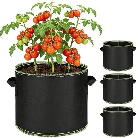 Gallon Grow Bags, Thickened Heavy Duty Aeration Fabric Pots with Handles for Vegetables, Flowers & Fruits