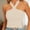 Beige, variant on Womens Halter Top, Solid Color Backless Knitted Design Casual Beige L