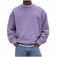 thumbnail image 2 of Kakii Mens Crewneck Sweaters Slim Fit Lightweight Knit Pullover Sweaters for Casual, 2 of 6