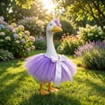 thumbnail image 2 of AuroraX Princess Porch Goose Clothes Set 23" Princess Tutu Skirts Porch Goose Summer Outfit 17-19 In Wedding Holiday Porch GooseCostume 20 inch Lawn Garden Decor, 2 of 6