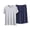 Khaki, variant on PIWHJQK 2 Pieces Men Pajama Set Elastic Waist Sleepwear Men's Solid Crew Neck Tee Elastic Pocket Shorts 2 Piece Pajama Men Sleepwear