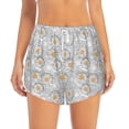 thumbnail image 2 of Xecao's Daisies Flowers for a double-layer running short for women, perfect for gym, tennis, and more, featuring a convenient pocket., 2 of 9