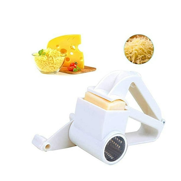 Tonma Multipurpose Rotary Cheese Grater with 1 Stainless Steel Handheld Drums for Parmesan, Mozzerella, Vegetables and More