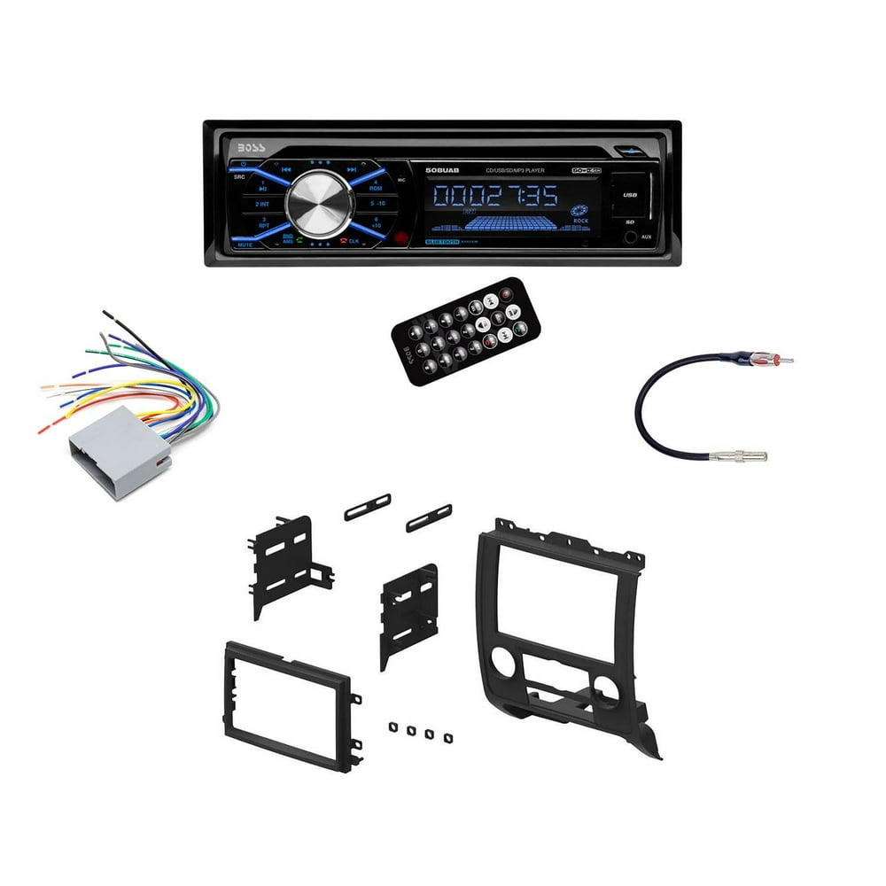 Boss In Dash Car Stereo Audio Receiver + Mounting Kit + Wire Harness