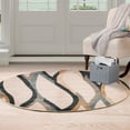 thumbnail image 7 of Lavish Home Opus Contemporary Curves Area Rug, 5'3" x 7'7", Cream, 7 of 7