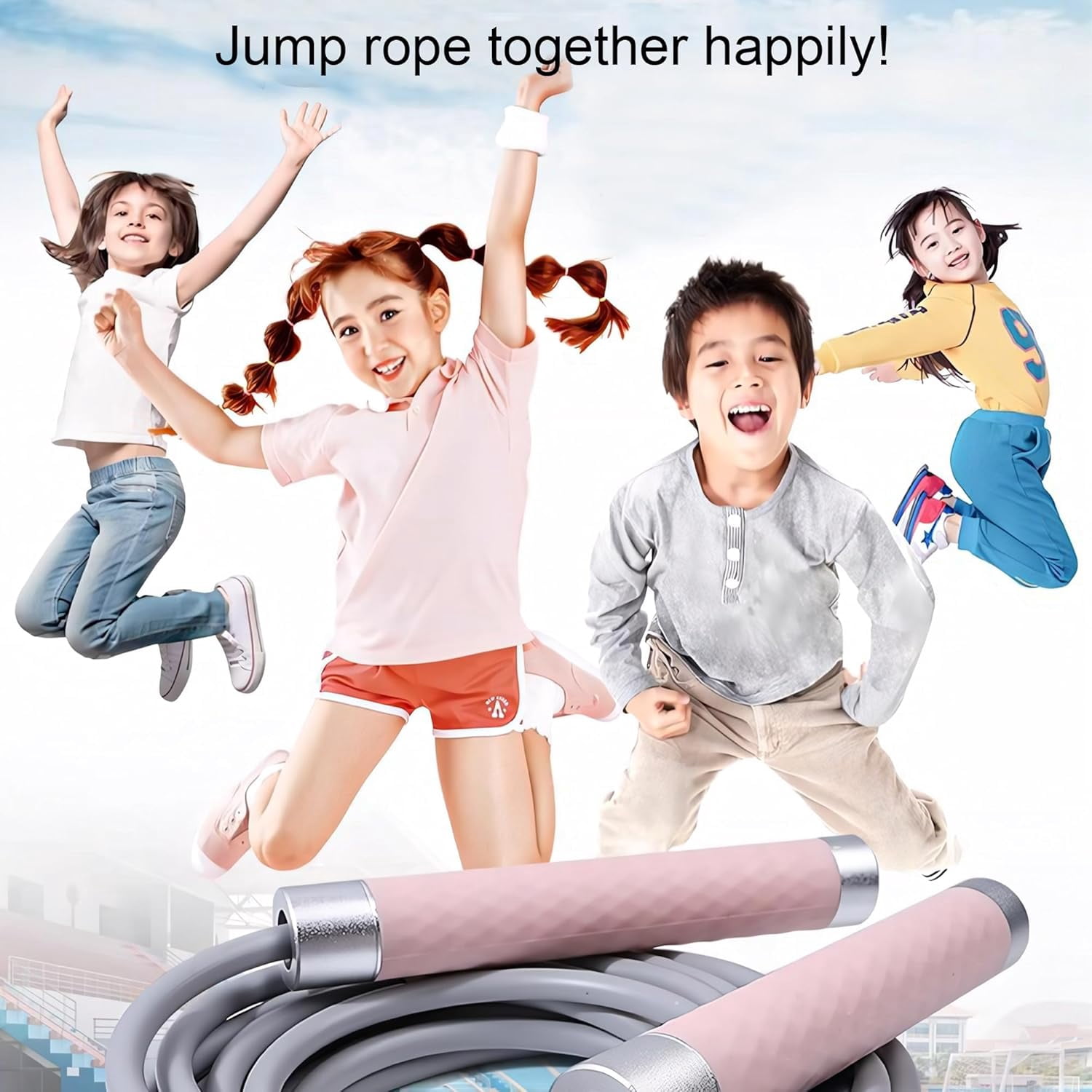 Weighted Jump Rope:Jump Rope for Women Men and Kids,Jump Ropes for Fitness,Adjust the Length According to Height,Skipping Rope for Women,26ft/1.1lbs
