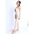 thumbnail image 2 of Overlock Detailed Cross Halter Keyhole Neck Off Shoulder Set, 2 of 5