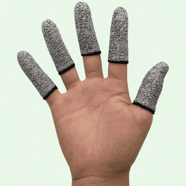20 PCS Cut Resistant Finger Protectors, Finger Cots for Cuts, Gloves Life Extender, Kitchen and Work Safety
