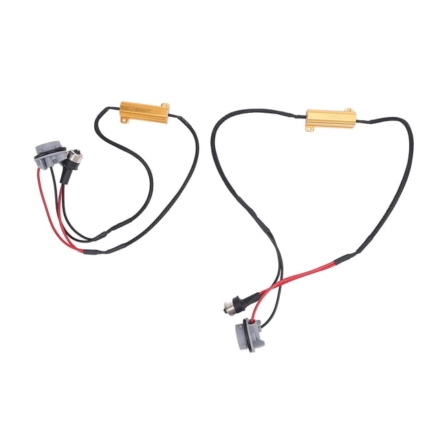 Turn Signal Bulb Harness Resistor Adapter, LED Resistor Decoder Stable Connection 50W 6Ohm Heatproof Anti Flicker Enduring for Fog Lights