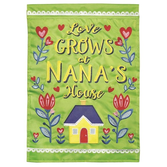 Magnolia Gardens  13 x 18 in. Double Applique Nanas House Polyester Garden Flag