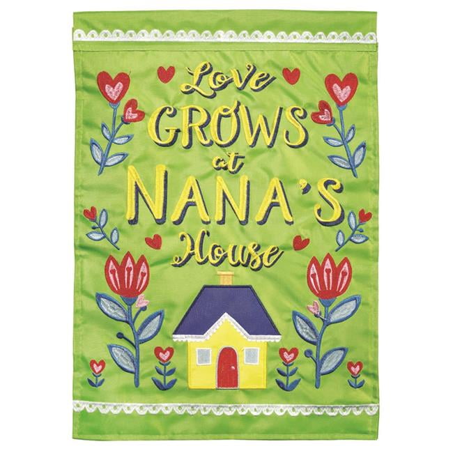 Magnolia Gardens 13 x 18 in. Double Applique Nanas House Polyester Garden Flag