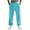 Sky Blue, variant on Men Summer Casual Solid Button Elastic Waist Straight Leg Full Length Pants,Sky Blue,S
