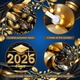 thumbnail image 4 of Gold Glitter Congrats Grad Banner Dark Blue Graduation Backdrop 3D Lettering Red Ribbon 2026 Grad Display for Graduation Parties High School Graduations College Graduations, 4 of 5