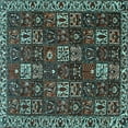 thumbnail image 1 of Ahgly Company Indoor Square Persian Light Blue Traditional Area Rugs, 5' Square, 1 of 4