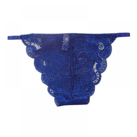 

Lorddream Thin Women s Sexy Seamless Lace G-String Sweat-Free Moisture Wicking Comfortable(Blue/1PC)
