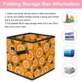 thumbnail image 3 of RATGDN Collapsible Fabric Cube Storage Bin with Double Handles for Living Room Bedroom Office Black - Orange Juice Fruit, 3 of 7